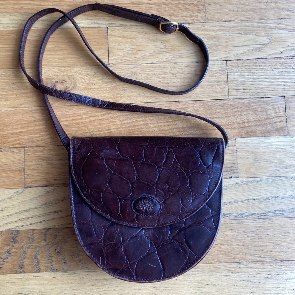Vintage Mulberry Brown Leather Crossbody Bag